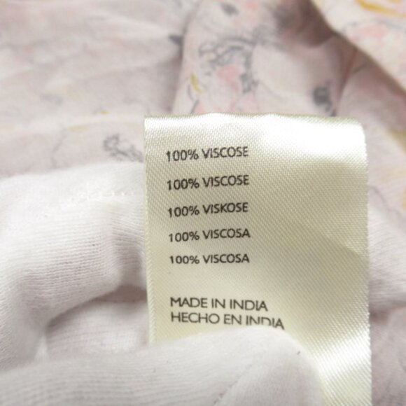 By Anthropologie Sheer Curtain Top Pink Floral Large - Picture 13 of 14